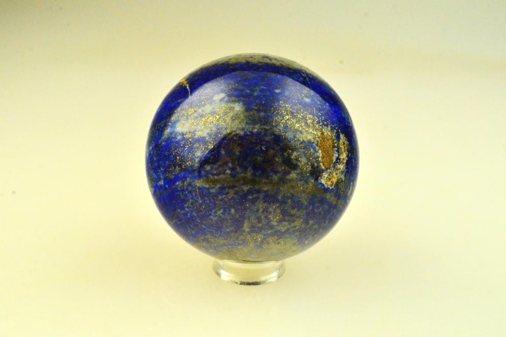 Lapis Lazuli bol met Blauwe en gouden kosmische Straal
