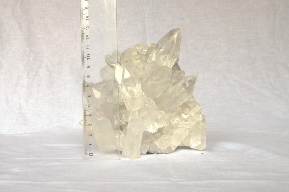 Bergkristal cluster met kristalpunten, Meesterpunten