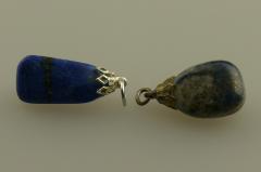 Lapis lazuli hanger met pyriet insluitsels